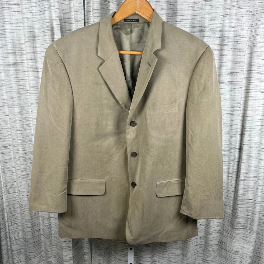 Beige‎ Sports Jacket Alfani Men's 42S Blazer Extra Soft Tencel Lyocell Material